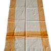 Pashimina indiana de cashmere estampa paisleys creme e mostarda