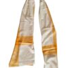 Pashimina indiana de cashmere estampa paisleys creme e mostarda