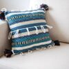 Almofada Balinesa algodão design étnico com tassel nas pontas 40cm
