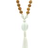 quartzo cristal com rudrakshas