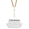 Japamala de Rudraksha com Cristal Quartzo