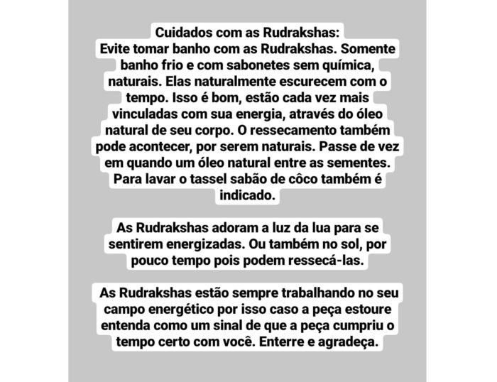 Pulseira de Rudrakshas originais e pedras de Ágata azul P