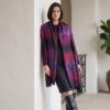 Pashimina indiana de cashmere 4 cores com estampa floral