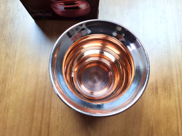 Copper Lota para Pooja acessório para adoração de deuses e deusas