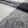 Pashimina indiana de cashmere estampa paisleys preto e offwhite