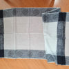 Pashimina indiana de cashmere estampa paisleys preto e offwhite