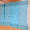 Pashimina indiana de cashmere estampa paisleys azul e creme