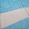 Pashimina indiana de cashmere estampa paisleys azul e creme