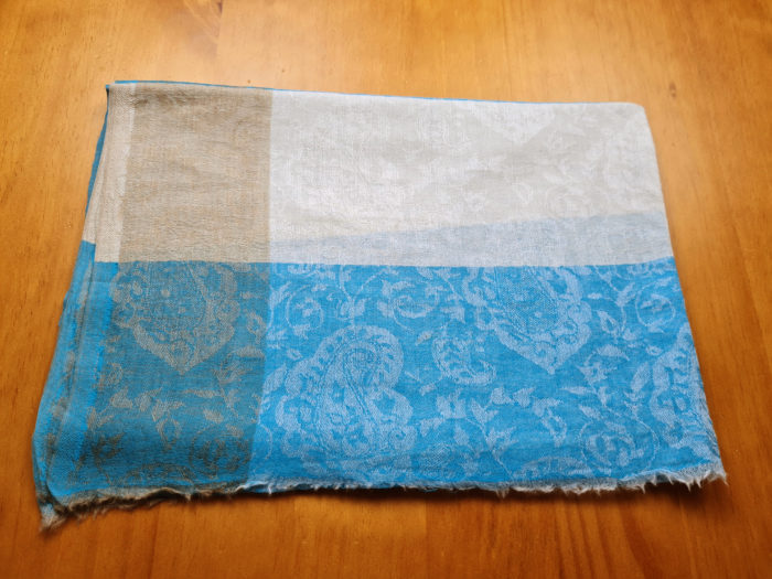 pashimina indiana de cashmere (azul)