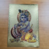lâmina decorativa de Krishna, dourada, fabricada na Índia