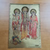 lâmina decorativa de Sita e Rama, dourada, fabricada na Índia
