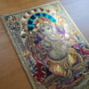 lâmina decorativa de Ganesha, dourada, fabricada na Índia