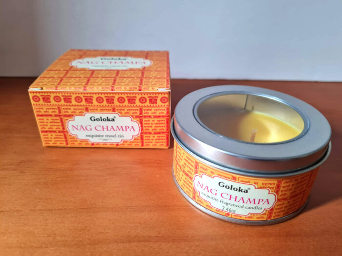 Vela Perfumada Exótica em lata Goloka Nag Champa