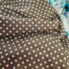 Sari indiano viscose com estampa floral bege e azul