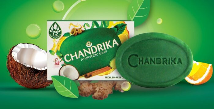 Sabonete em barra oval Chandrika ayurvédico 125g