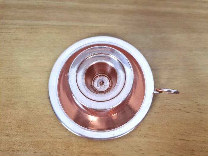 Castiçal de vela de cobre puro design vintage