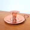 Castiçal de vela de cobre puro design vintage
