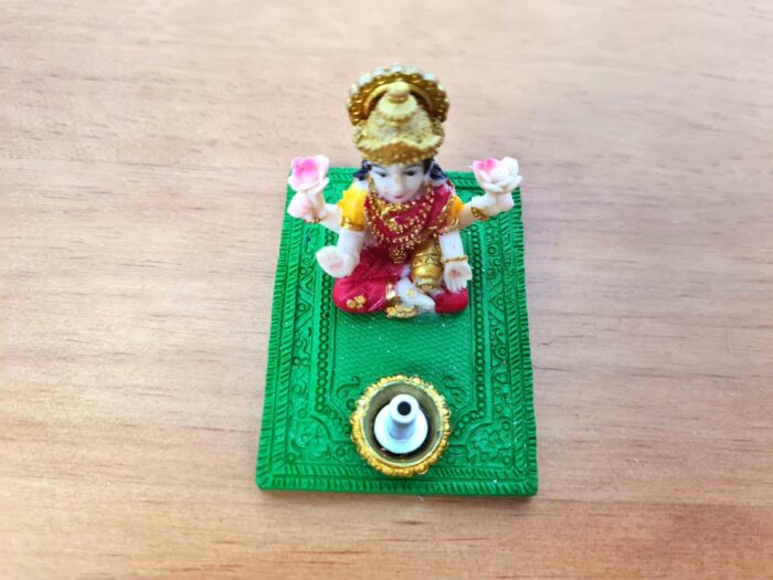 Estátua e Incensário de Lakshmi verde