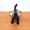 Elefante indiano de madeira com incrustações douradas 20 cm