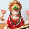 Deusa Saraswati em estátua resinada colorida 9cm