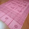 Chadar indiano (manto de oração) de Krishna e mantras rosa salmão