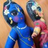 Bonecos do casal Radha & Krishna de tecido 20cm