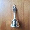 Sino de metal dourado em brass com imagem de Hanuman 9cm