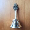 Sino de metal dourado em brass com imagem de Hanuman 9cm