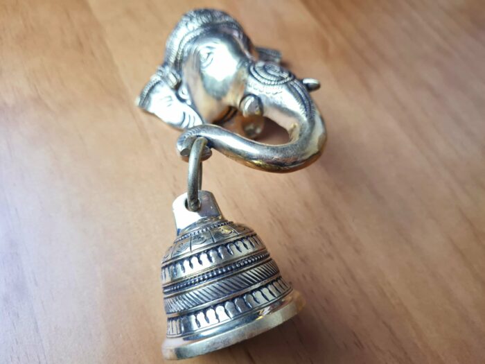 Sino de porta de brass do Deus Ganesha 21cm