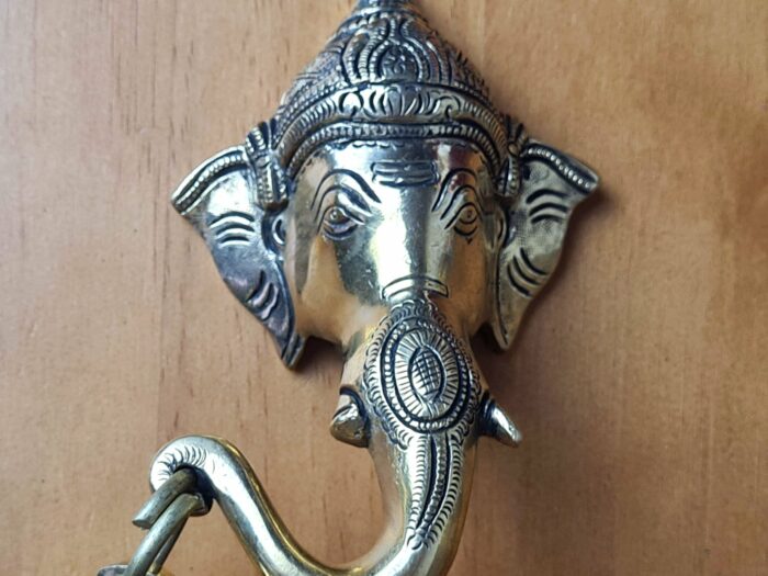 Sino de porta de brass do Deus Ganesha 21cm