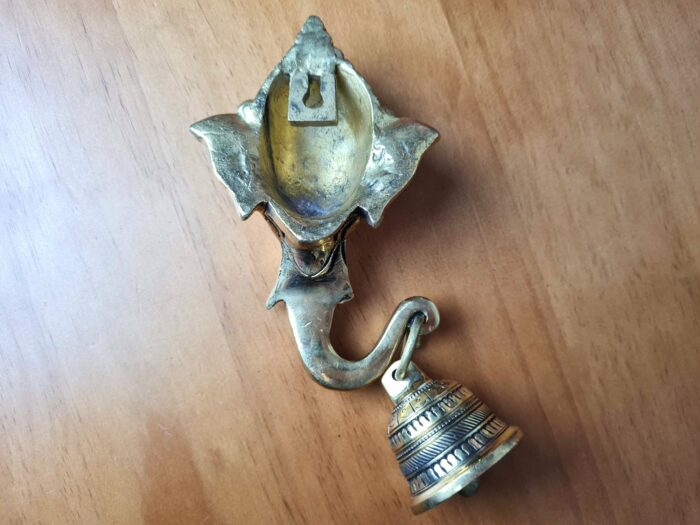 Sino de porta de brass do Deus Ganesha 21cm