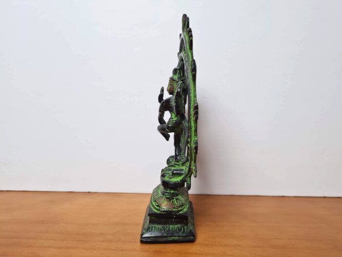Estátua de Shiva Nataraja de metal Brass 20cm