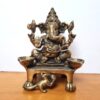 20230103_201505 estátua indiana de metal brass 15cm, de Ganesha com lamparinas