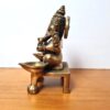 20230103_201534 Estátua e lamparina Ganesha de metal Brass feito na Índia 15cm