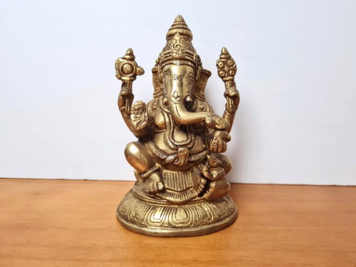 estátua de Ganesha de metal (latão), fabricado na Índia