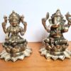 Lakshmi e Ganesha em latão altíssima qualidade
