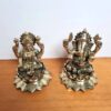 Lakshmi Ganesha Murti para Diwali Puja em Brass