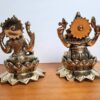 Lakshmi Ganesha Murti para Diwali Puja em Brass