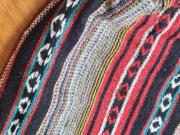 Bolsa indiana 100% Hemp fibra natural com alça longa color etnic grande