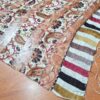 Lenço indiano estampado com transparência floral tons terrosos