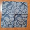 neck scarf lenço indiano cinza de seda floral 40cm