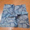 Lenço indiano de seda estampado cinza floral