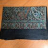 Pashmina indiana preto adamascado com tons frios