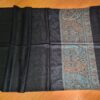 Pashimina indiana de cashmere estampa paisleys preto com tons frios