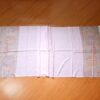 Pashimina indiana de cashmere estampa paisleys rosa listrado