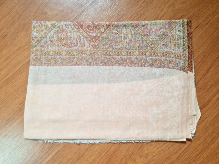 pashimina indiana original coral com estampa paisley