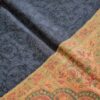 20230111_125445 Pashimina indiana de cashmere estampa paisleys preto e tons terrosos