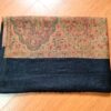 20230111_125642 Pashmina indiana original preto adamascado com tons terrosos