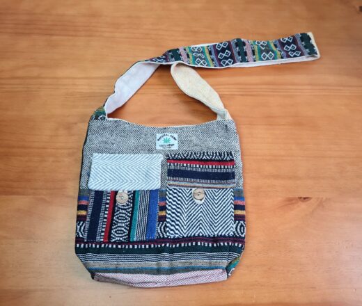 bolsa de cânhamo indiana colorida alça longa