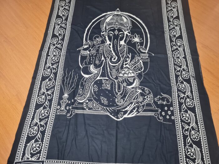 20230125_105346 colcha indiana ou panô multiuso de algodão fabricado na Índia, Ganesha